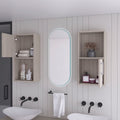 Medicine Cabinet Florence, Bathroom, White Oak Multicolor Particle Board Engineered Wood