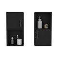 Medicine Cabinet Florence, Bathroom, Black Black Particle Board Engineered Wood