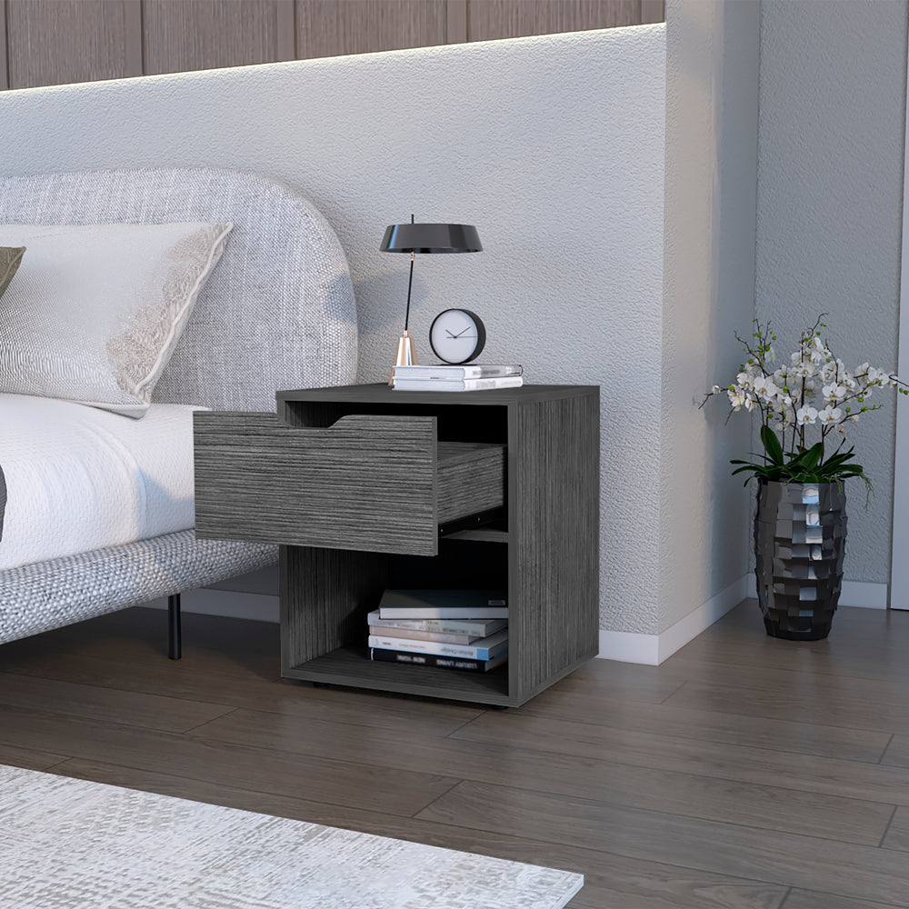 Nightstand Altheimer, Bedroom, Light Gray Light Gray Particle Board Engineered Wood