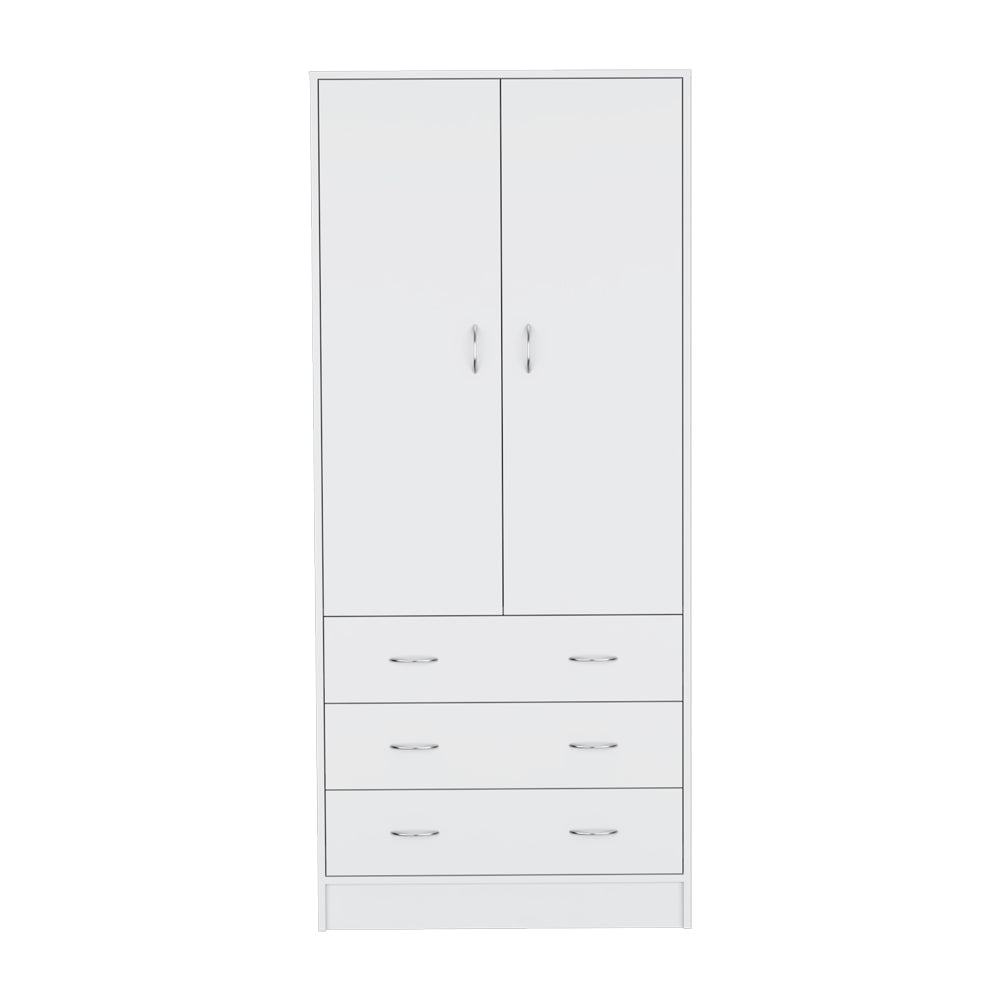 Armoire Ramey, Bedroom, White White Particle Board Engineered Wood