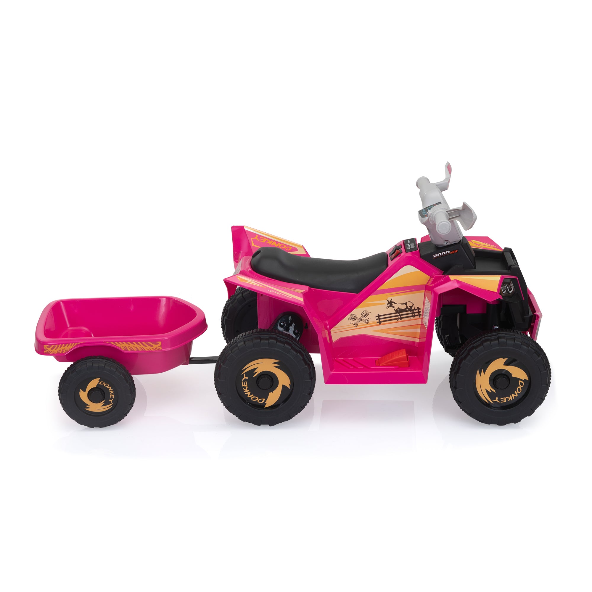 6V Kids Electric ATV, Toddler Ride on Car with rose-polypropylene