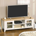 Homcom Modern Tv Stand, Entertainment Center With Shelves And Cabinets For Flatscreen Tvs Up To 60