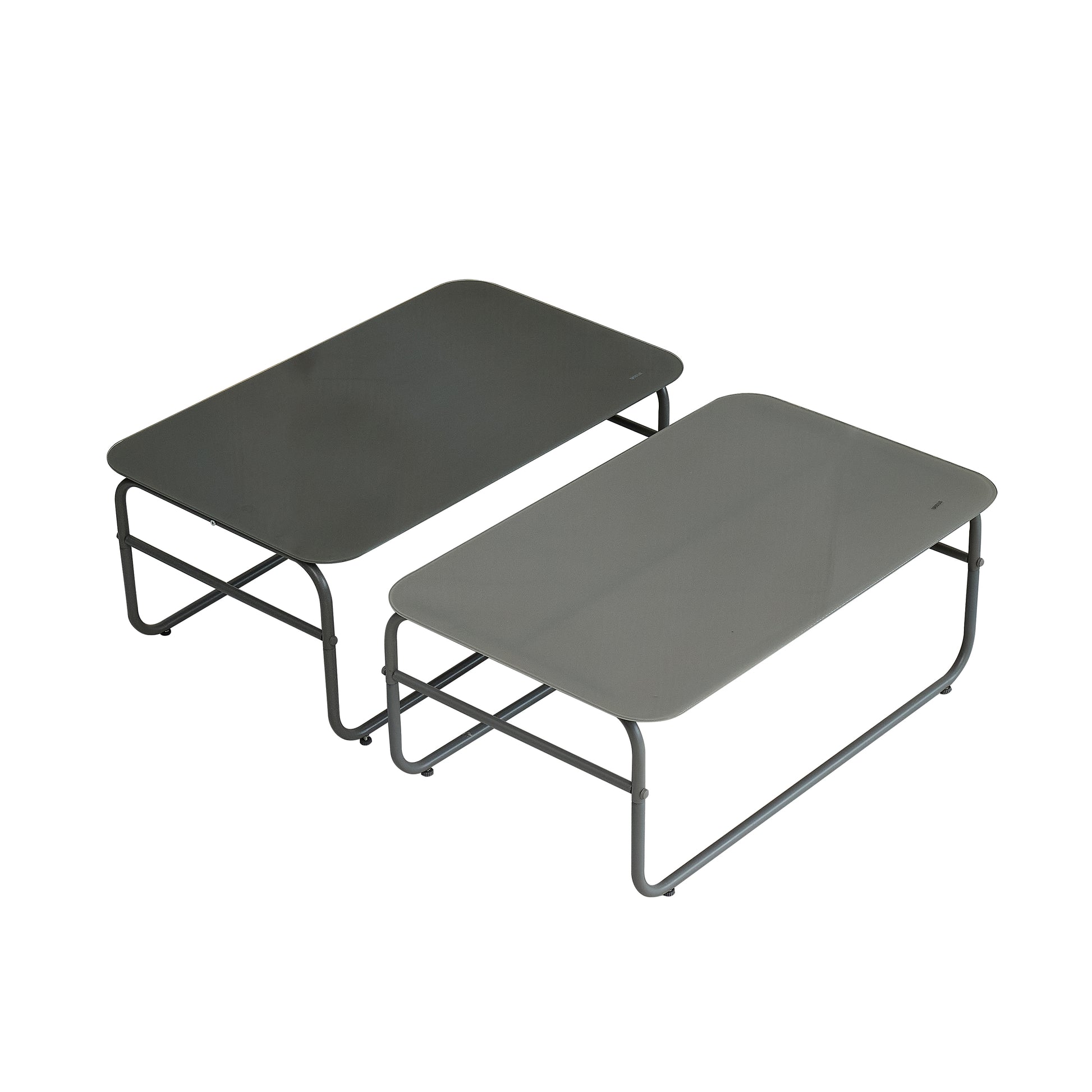 4 Piece Outdoor Patio Furniture Sets, Patio Conversation Set With Removable Seating Cushion, Courtyard Patio Set For Home, Yard, Poolside Grey Gray Aluminum