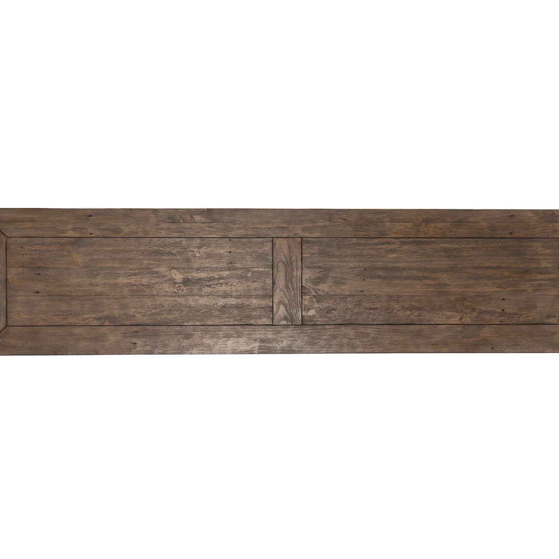 66 Inch Plank Top Wooden Bench With Pedestal Base, Brown Brown Solid Wood