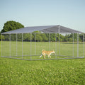 Dog Kennel Outdoor With Waterproof Canopy 181