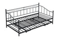 Metal Daybed With Pop Up Trundle Black Steel
