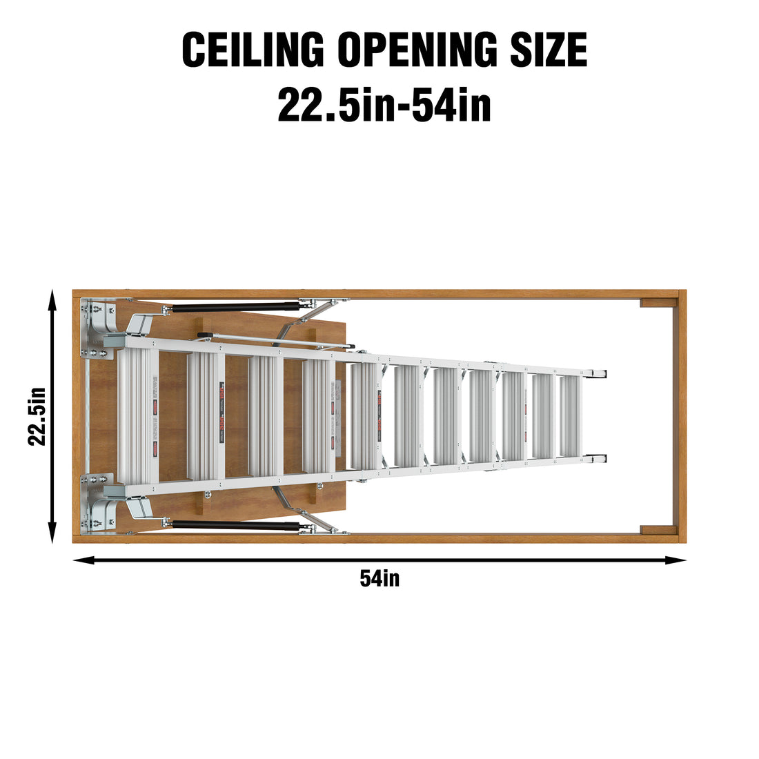 Aluminum Attic Ladder 350 Pound Capacity 22 1 2"