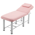 Professioanl Massage Tablebackrest Adjustable, Removable Headrest, Bottom Shelf Storagememory Foam Layer Salon Bed,Pink Pink Pu