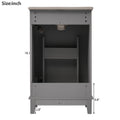 Viedo 20 Inch Modern Small Bathroom Vanity Cabinet With Ceramic Basin 20*15.5*33.3 Inches,Ample Storage,1 Soft Close Door Gray Solid Wood Mdf