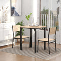 Homcom 3 Piece Dining Table Set For 2, Modern Kitchen Table And Chairs, Dining Room Set For Breakfast Nook, Small Space, Apartment, Space Saving Black Mdf