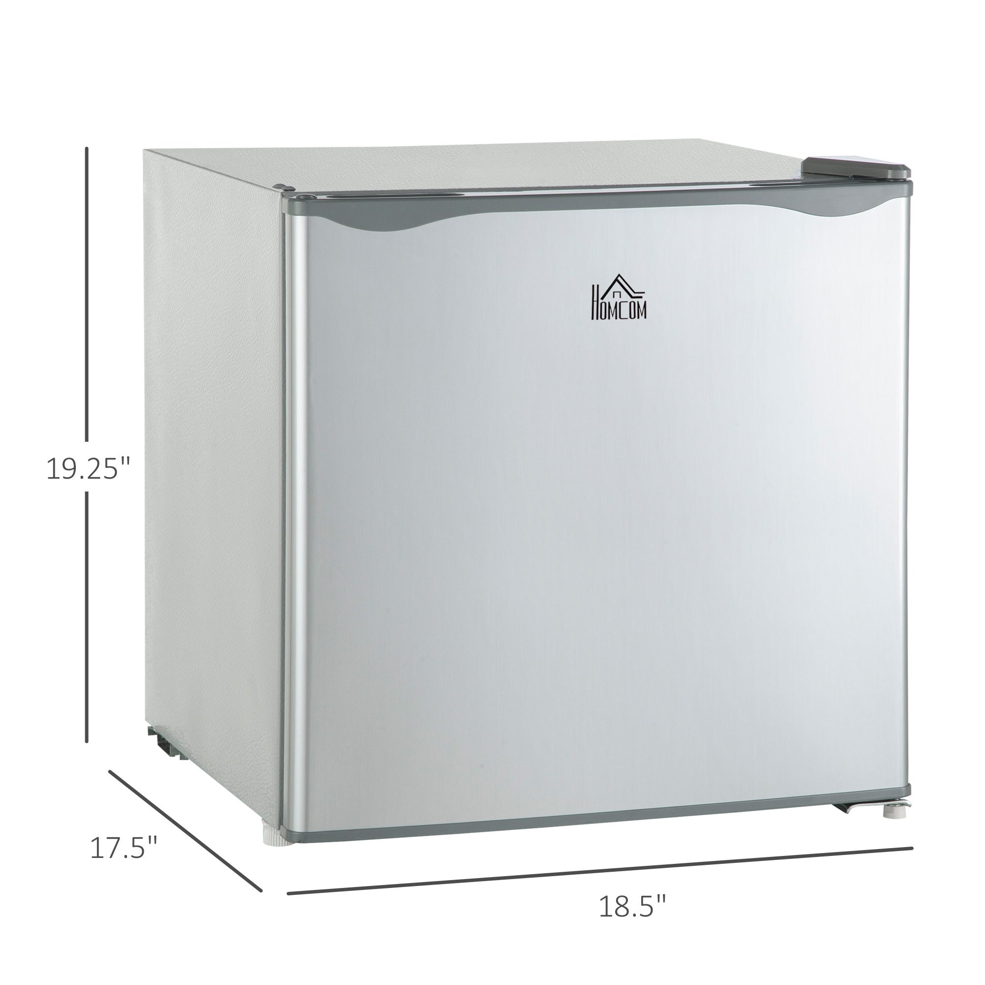 HOMCOM Mini Freezer Countertop, 1.1 Cu.Ft Compact gray-steel