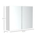 Homcom Double Door Wall Mounted Bathroom Mirror, 31.5