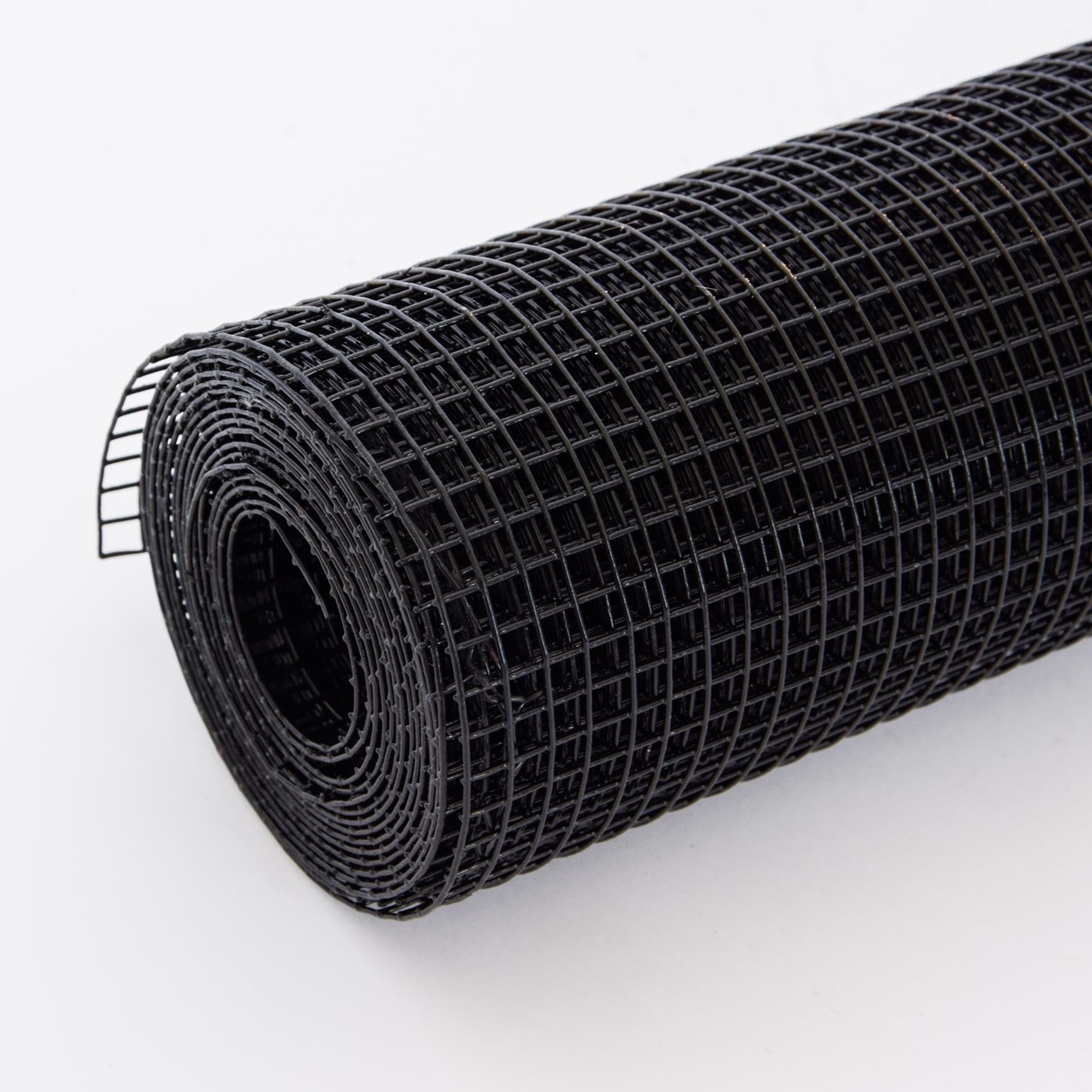 48 Inch 50 Ft Black Vinyl Coated Hardware Cloth, 19 Gauge 1 2 Inch Black Pvc Hardware Cloth, Black Welded Wire Fence Supports Poultry Netting Cage Home Improvement And Chicken Coop Black Metal