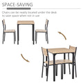 Homcom 3 Piece Dining Table Set For 2, Modern Kitchen Table And Chairs, Dining Room Set For Breakfast Nook, Small Space, Apartment, Space Saving Black Mdf