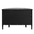 Curved Design Storage Cabinet Made Of Fraxinus Mandschuric Solid Wood Veneer, Adjustable Shelves, Suitable For Corridors, Entrances And Study. Black Mdf