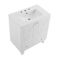 Bathroom Vanity White Solid Wood Mdf