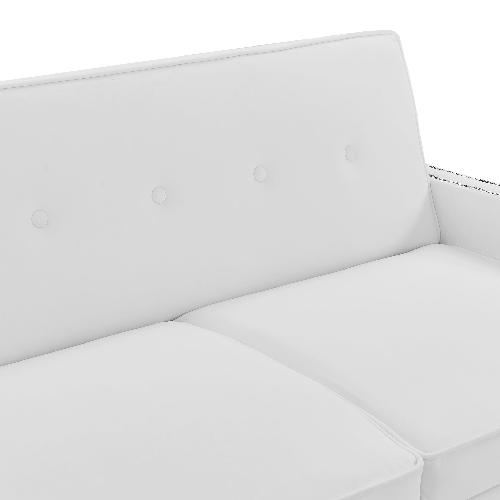 54.7" Multiple Adjustable Positions Sofa Bed Stylish Sofa Bed With A Button Tufted Backrest, Two Usb Ports And Four Floral Lumbar Pillows For Living Room, Bedroom,Or Small Space, Beige Beige Foam Polyester 2 Seat