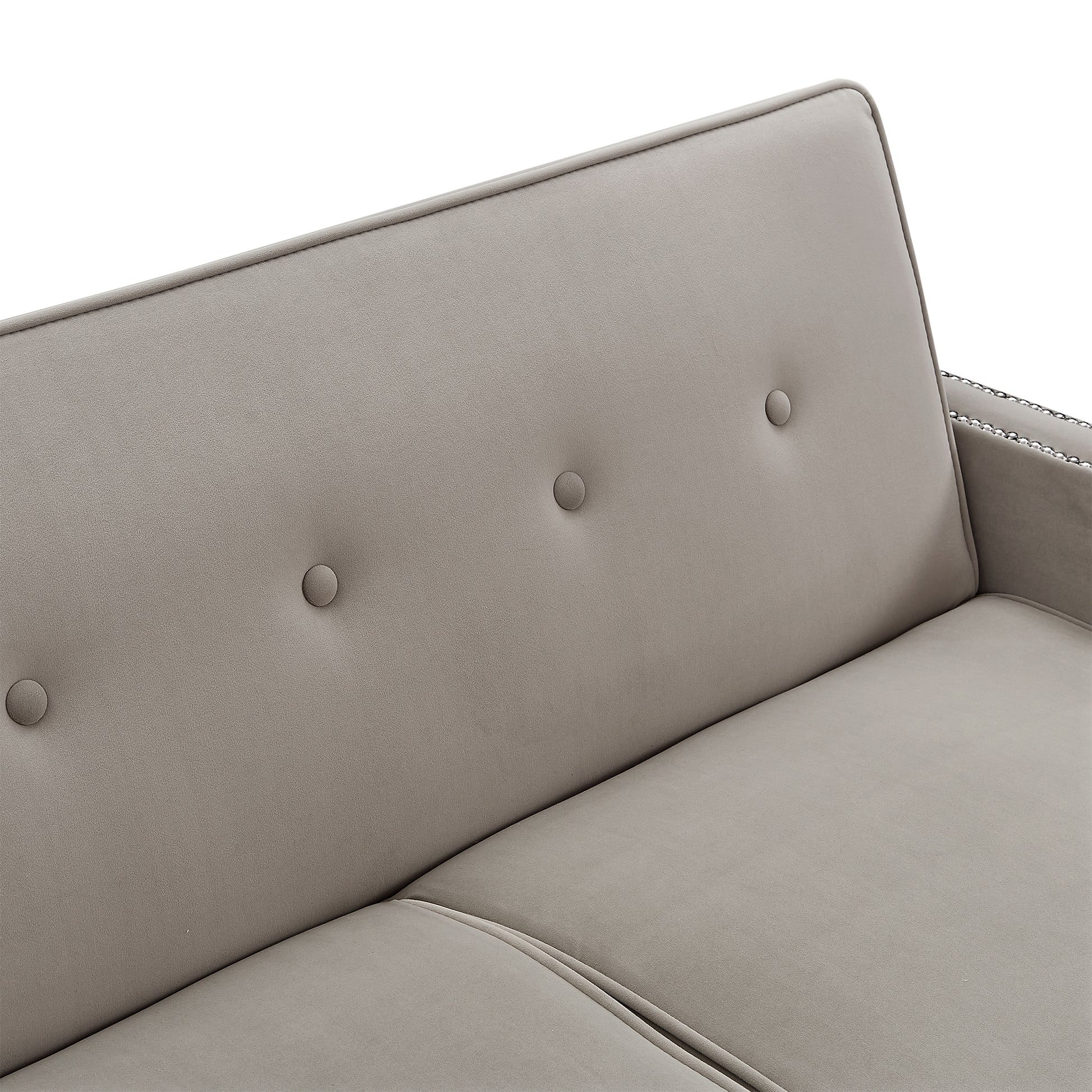 54.7" Multiple Adjustable Positions Sofa Bed Stylish Sofa Bed With A Button Tufted Backrest, Two Usb Ports And Four Floral Lumbar Pillows For Living Room, Bedroom,Or Small Space, Coffee Coffee Foam Polyester 2 Seat