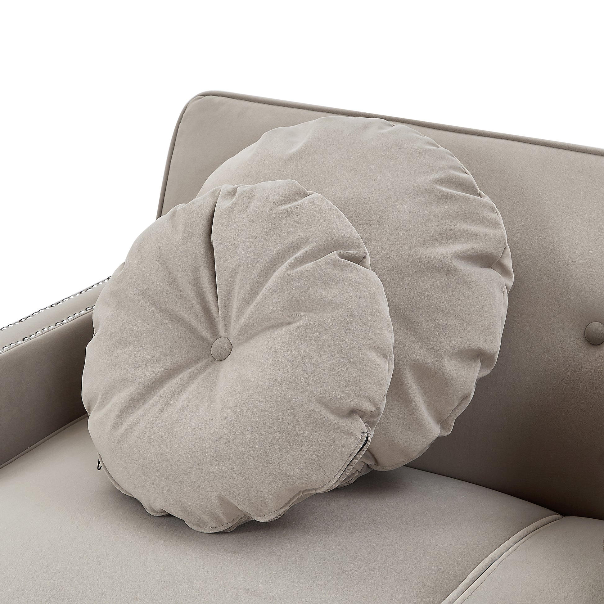 54.7" Multiple Adjustable Positions Sofa Bed Stylish Sofa Bed With A Button Tufted Backrest, Two Usb Ports And Four Floral Lumbar Pillows For Living Room, Bedroom,Or Small Space, Coffee Coffee Foam Polyester 2 Seat