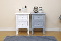 Set Nightstands Bedroom, Simple Wooden Bedside Table Night Stand With Drawer And Storage Basket Household Gray Gray Solid Wood Mdf