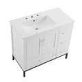 Bathroom Vanity White Solid Wood Mdf