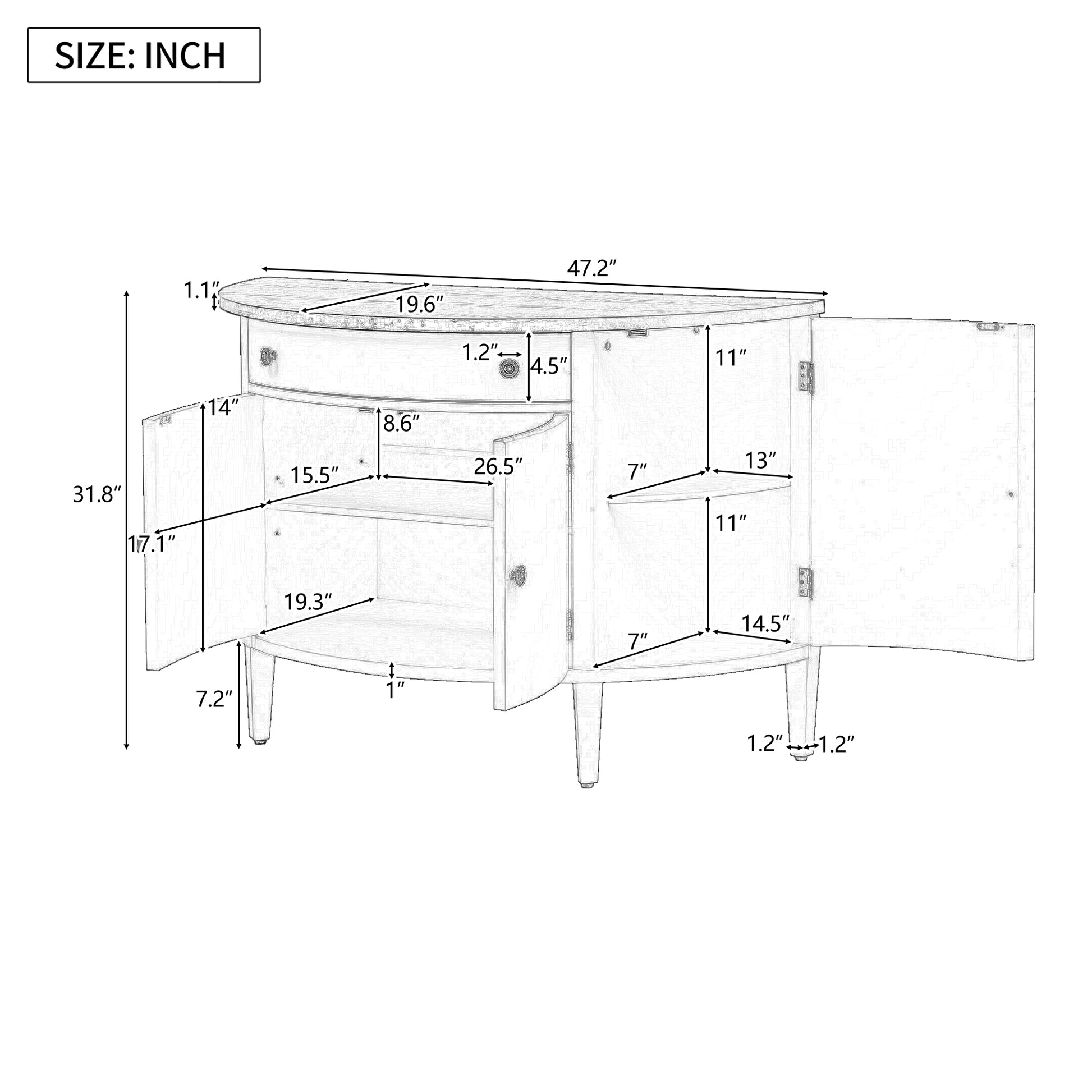 Curved Design Storage Cabinet Made Of Fraxinus Mandschuric Solid Wood Veneer, Adjustable Shelves, Suitable For Corridors, Entrances And Study. Black Mdf