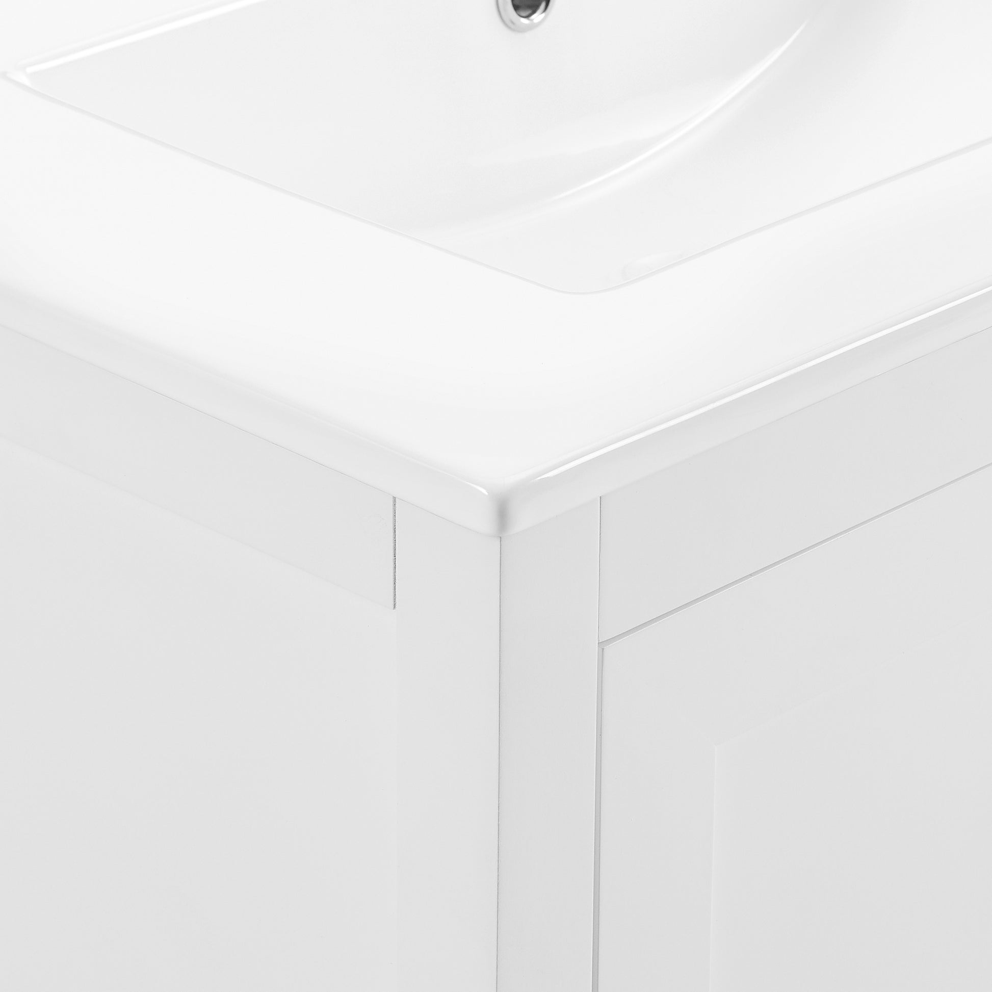 Bathroom Vanity White Solid Wood Mdf