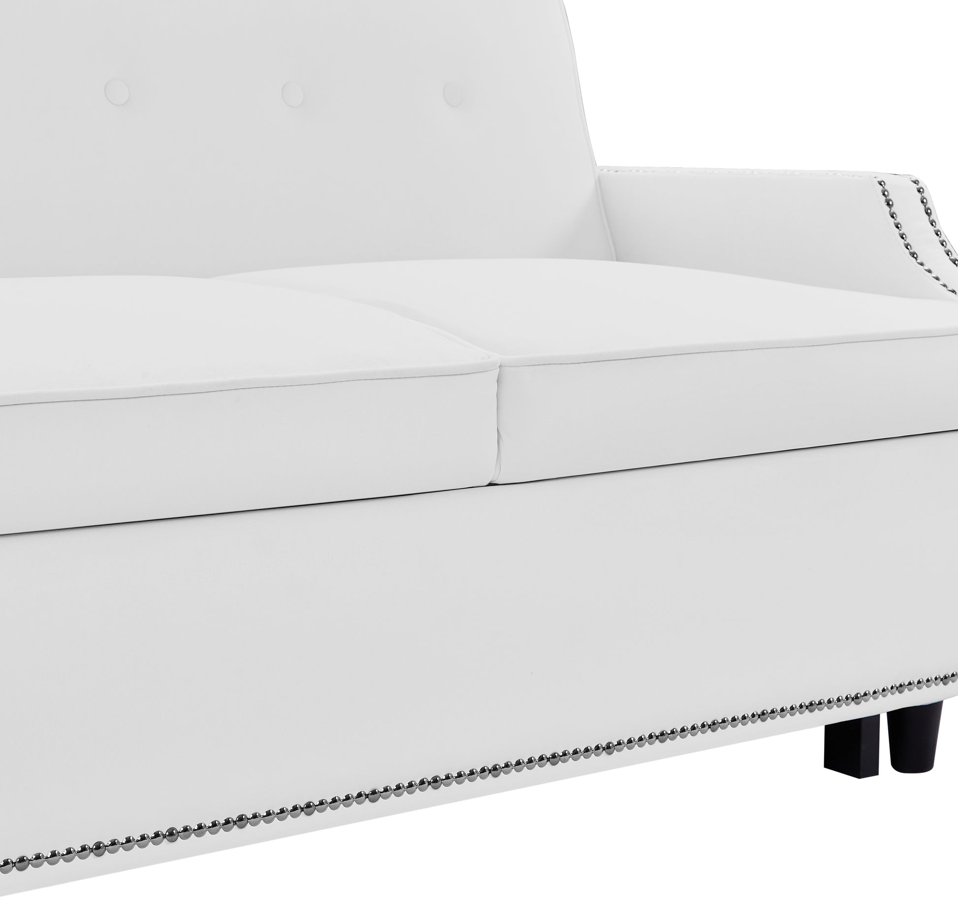 54.7" Multiple Adjustable Positions Sofa Bed Stylish Sofa Bed With A Button Tufted Backrest, Two Usb Ports And Four Floral Lumbar Pillows For Living Room, Bedroom,Or Small Space, Beige Beige Foam Polyester 2 Seat