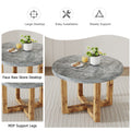 A Modern And Practical Circular Dining Table. Made Of Mdf Tabletop And Wooden Mdf Table Legs. Suitable For Living Room And Bedroom. 42 Inches * 42 Inches * 30 Inches Natural Wood Mdf