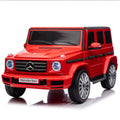 Licensed Mercedes Benz G500,24V Kids Ride On Toy 2.4G W Parents Remote Control,Electric Car For Kids,Three Speed Adjustable,Power Display, Usb,Mp3 ,Bluetooth,Led Light,Three Point Safety Belt Red Plastic