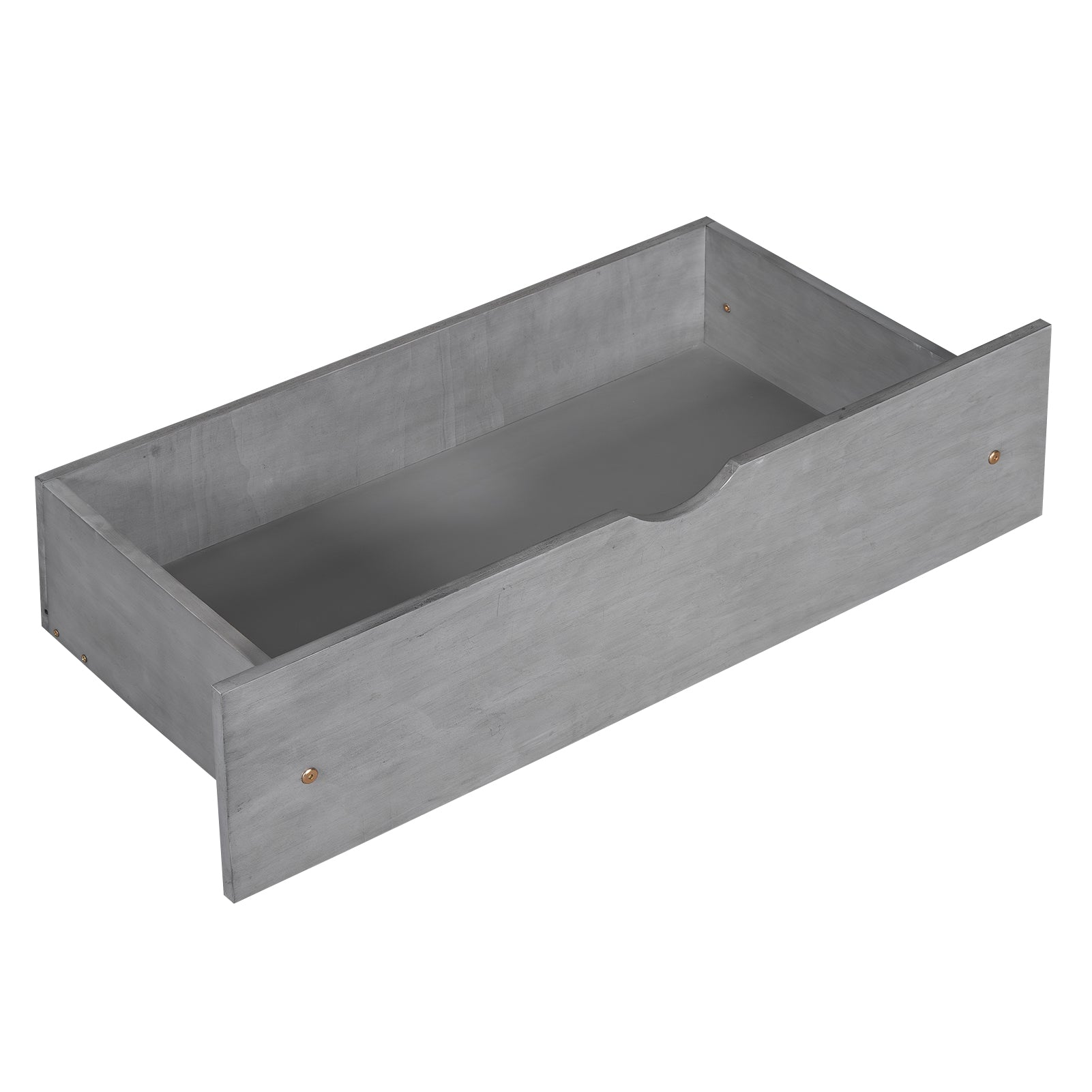 Full Size Wood Platform Bed With House Shaped Storage Headboard And 2 Drawers, Gray Box Spring Not Required Full Gray Wood Bedroom Solid Wood Mdf