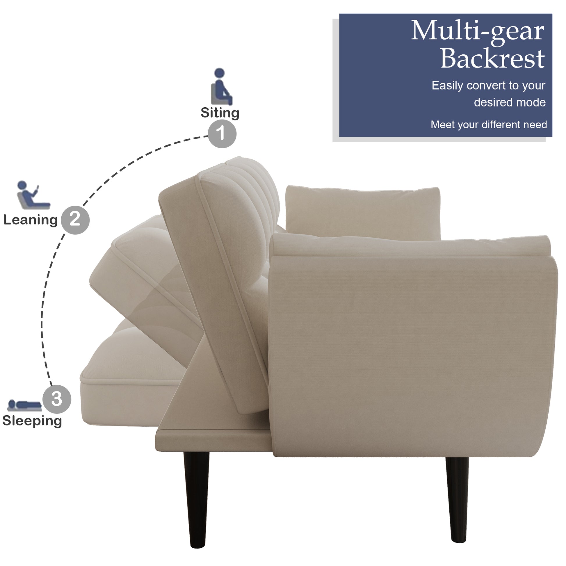 57 Inch Beige Sofa Soft Two Armrests Throw Pillow Pillow Comfortable Fit Apartment Bedroom Small Space Beige Polyester Blend 2 Seat