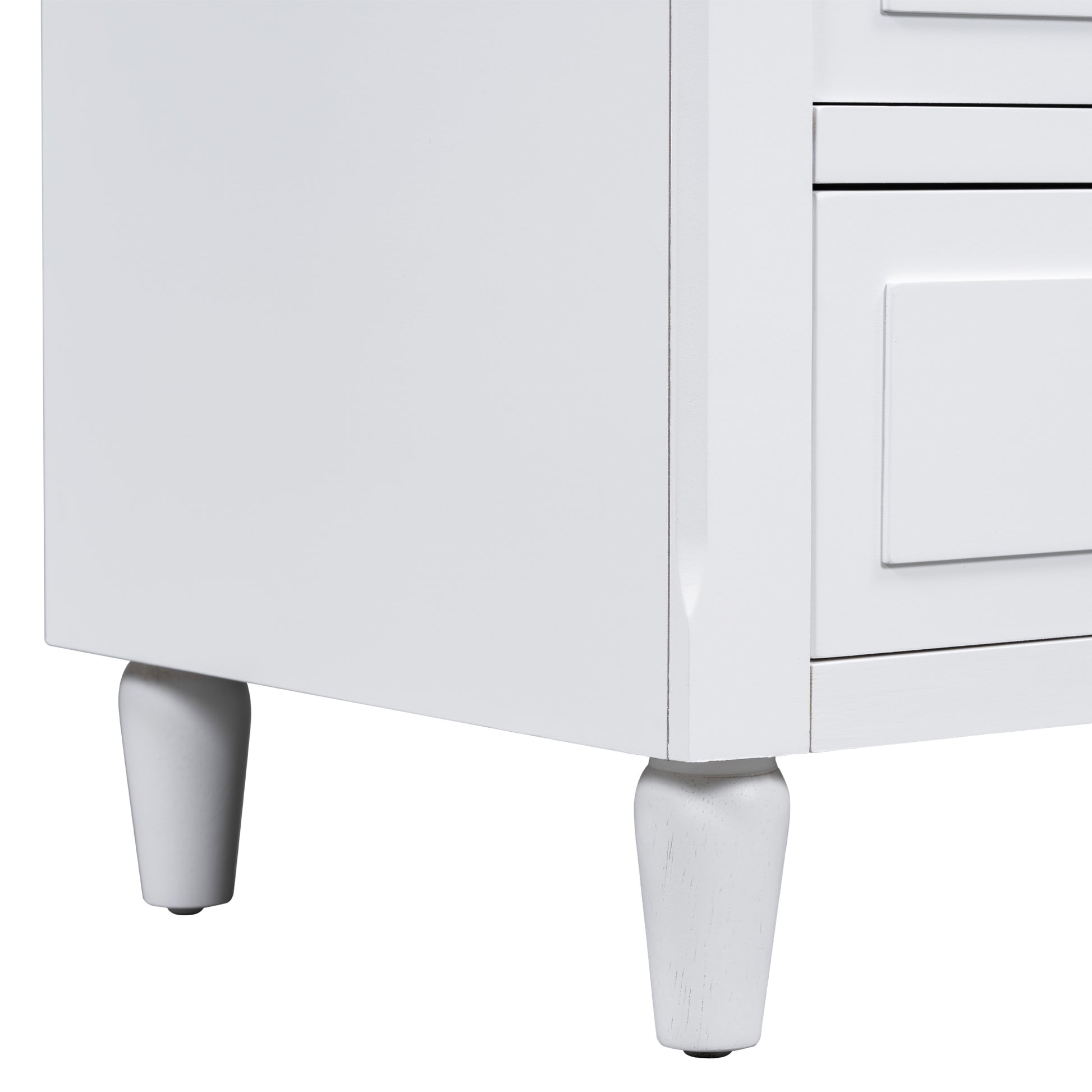 3 Drawer Nightstand Storage Wood Cabinet As Same As Wf297663Aak White 3 Drawers Mdf