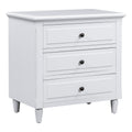 3 Drawer Nightstand Storage Wood Cabinet As Same As Wf297663Aak White 3 Drawers Mdf