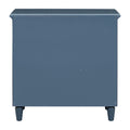 3 Drawer Nightstand Storage Wood Cabinet Blue 3 Drawers Mdf