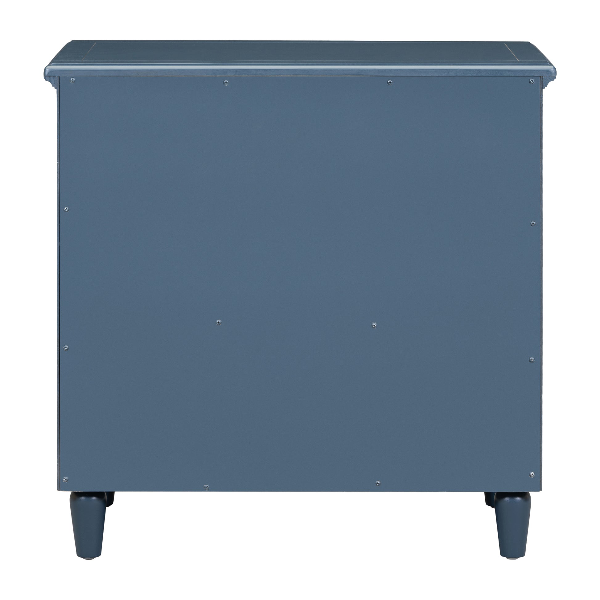 3 Drawer Nightstand Storage Wood Cabinet Blue 3 Drawers Mdf