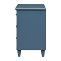 3 Drawer Nightstand Storage Wood Cabinet Blue 3 Drawers Mdf