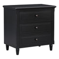 3 Drawer Nightstand Storage Wood Cabinet As Same As Wf297663Aab Black 3 Drawers Mdf