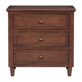 3 Drawer Nightstand Storage Wood Cabinet Brown 3 Drawers Mdf