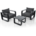 3 Pieces Aluminum Frame Patio Furniture With 6.7