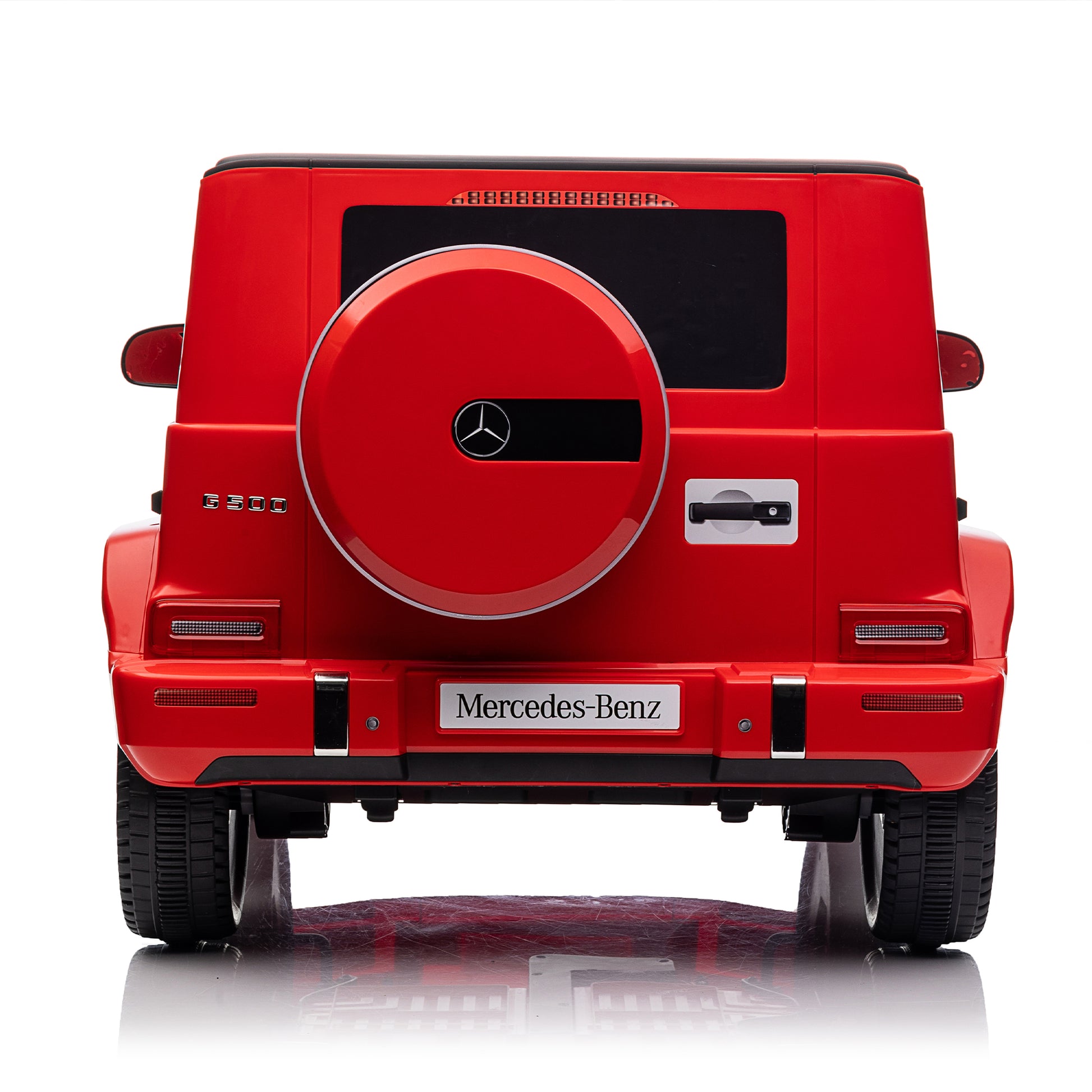 Licensed Mercedes Benz G500,24V Kids Ride On Toy 2.4G W Parents Remote Control,Electric Car For Kids,Three Speed Adjustable,Power Display, Usb,Mp3 ,Bluetooth,Led Light,Three Point Safety Belt Red Plastic