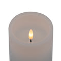 Set Of 3 White Led Candles With Remote Timer, L:D3X6