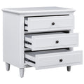 3 Drawer Nightstand Storage Wood Cabinet As Same As Wf297663Aak White 3 Drawers Mdf