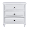 3 Drawer Nightstand Storage Wood Cabinet As Same As Wf297663Aak White 3 Drawers Mdf