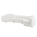 Oversized Modern 3 Pieces Upholstered Sofa Ultimate Comfort 6 8 Seater Couches For Living Room, Office White White Boucle 6 Seat