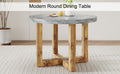 A Modern And Practical Circular Dining Table. Made Of Mdf Tabletop And Wooden Mdf Table Legs. Suitable For Living Room And Bedroom. 42 Inches * 42 Inches * 30 Inches Natural Wood Mdf