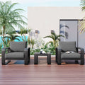 3 Pieces Aluminum Frame Patio Furniture With 6.7