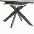 Scalable Dining Table Table Set For 6 8 Person For Dining Room,C Shaped Tube Soft Padded Armless Dining Chairs And Very Large Dining Room Table Kitchen Table Chair Set With Metal Legs Grey White Mdf Metal
