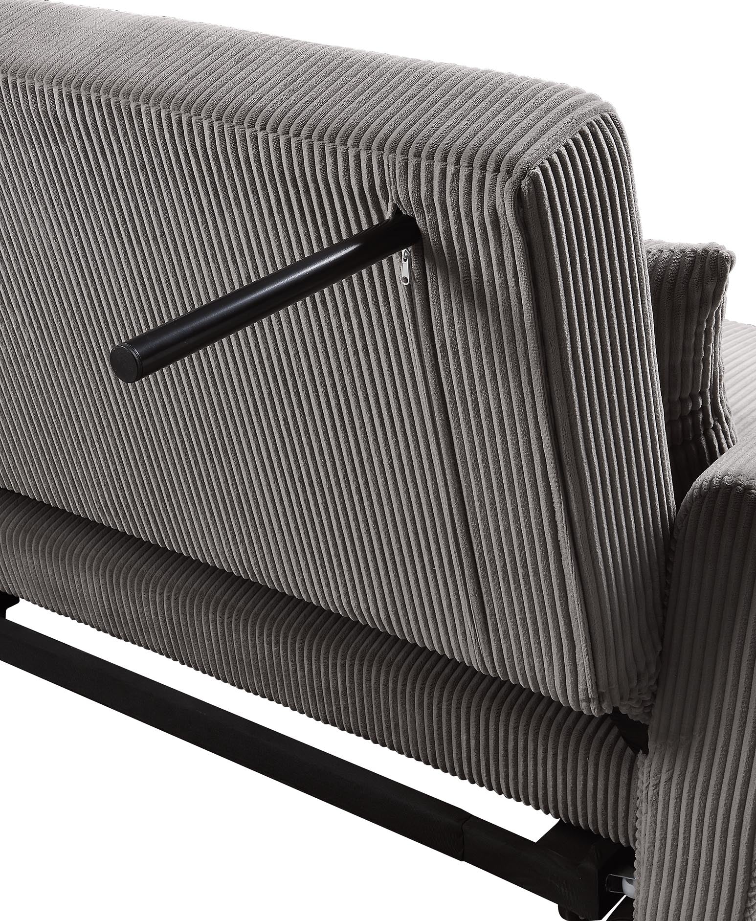 Justine 54" Brown Corduroy Convertible Sleeper Loveseat Brown Corduroy