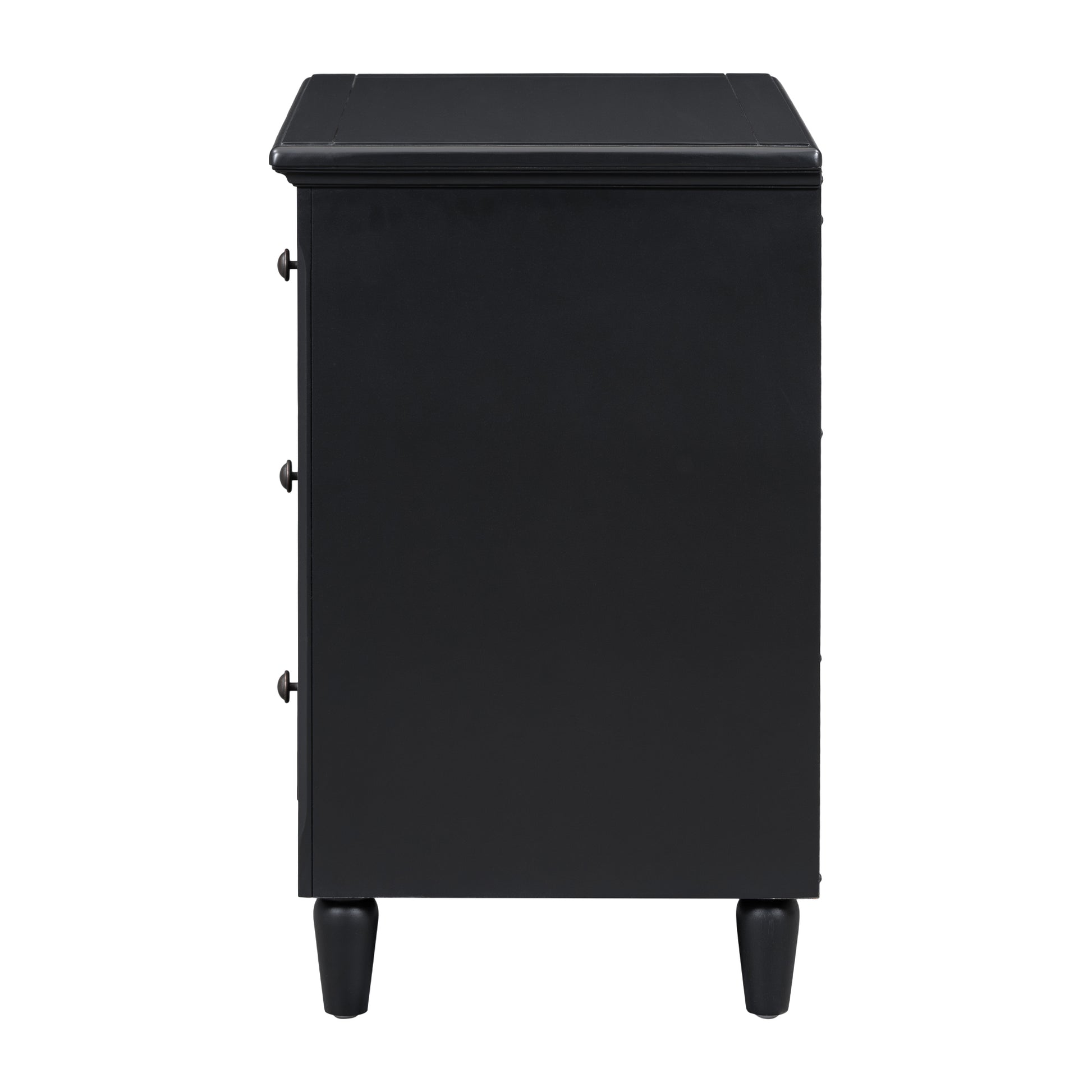 3 Drawer Nightstand Storage Wood Cabinet As Same As Wf297663Aab Black 3 Drawers Mdf